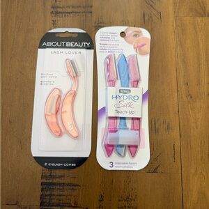 About Beauty Lash Comb and Schick Razor Set - Pink and Blue